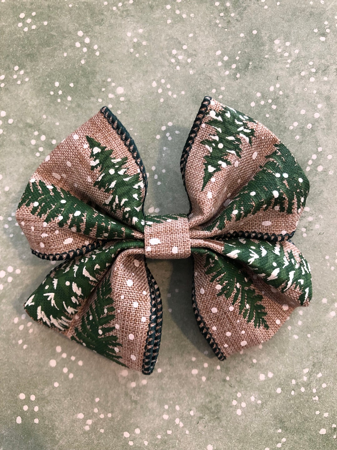 Cute Christmas Tree Hair Bow With Clip Etsy