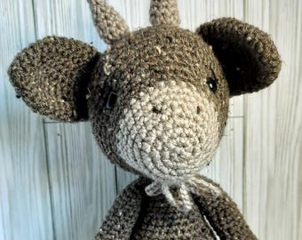 Crochet Billy Goat Stuffed Animal: Farm Nursery Plush Toy