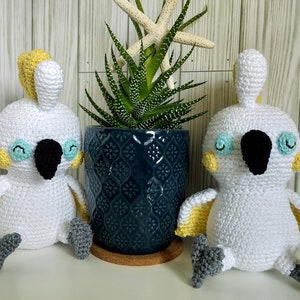 Yellow-Crested Cockatoo Bird Crochet Stuffed Animal-Whimsical Nursery Gift Idea- Gift for Bird Lovers- Colorful Bird Buddy- Lovebirds