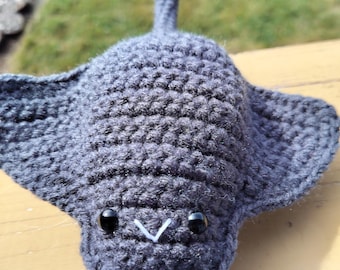 Crochet Sting Ray Plush –Handmade Amigurumi Manta Ray Stuffed Animal– Ocean Nursery Decor – Marine Life – Sea Creature Gift – Toddler gift