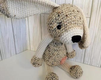 Handmade Crocheted Bunny | Soft Amigurumi Plush with Heart Detail | Stuffed Rabbit Toy | Nursery Gift | Easter Gift | Birthday Present