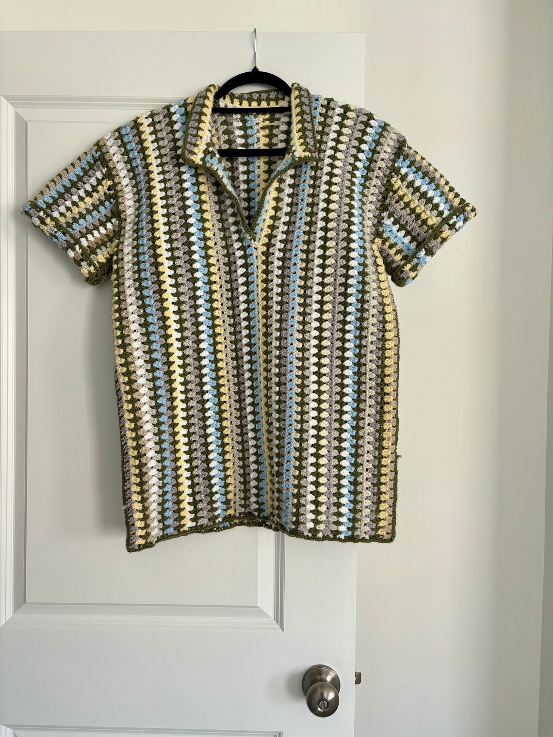 Crochet Collar Detailed Shirt