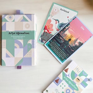 Cartes d'affirmation illustrées de 51 semaines : mantras quotidiens pour la conscience de soi, la croissance personnelle et la spiritualité