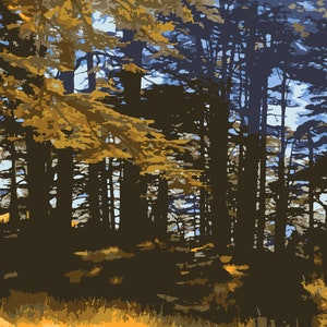 Vintage Cedarscape Art: Rustic Nature Prints - Instant Download Posters