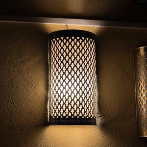 Set of 2 Moroccan Wall Sconce|for warm Handmade Unlacquered Light Fixture – Natural Patina-Moroccan Vintage Style-Moroccan sconce