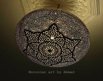 Brass Home Decor Hanging lighting Engraved Moroccan Pendant Light Handmade