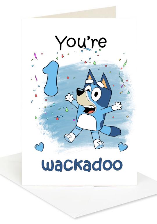 Bluey Birthday Card