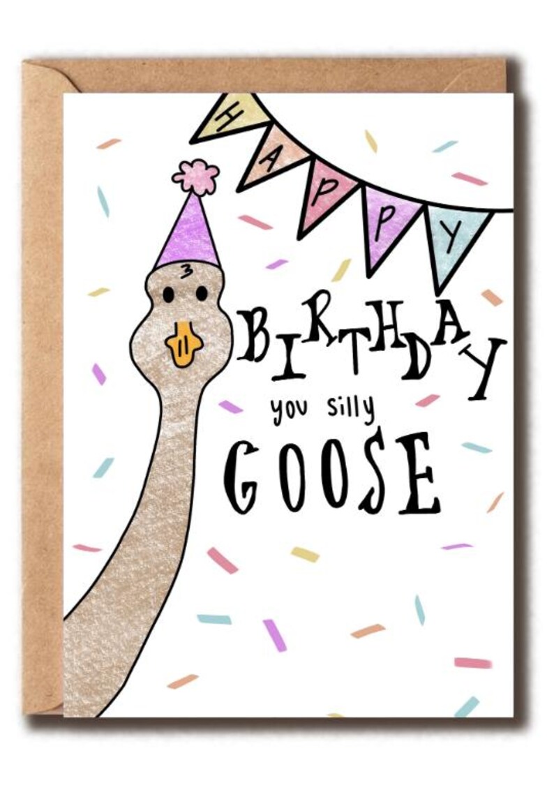 Happy Birthday You Silly Goose - Etsy