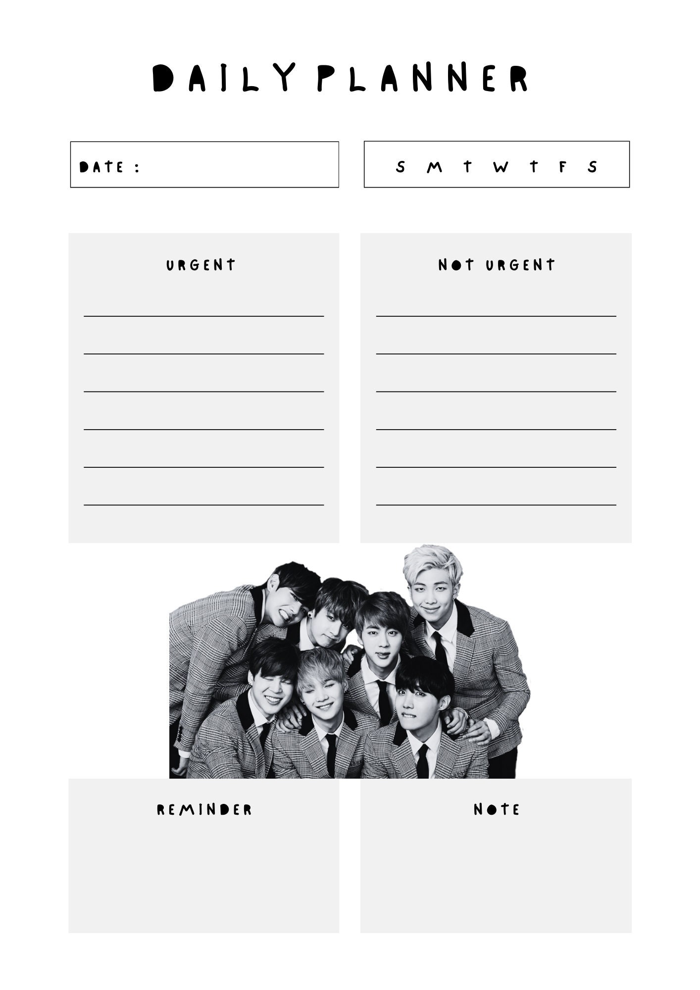 BTS Planner BTS Weekly Planner BTS Stationary Planner Bundle 6 ...