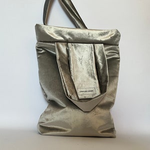 Velvet Silver Tote Bag image 3