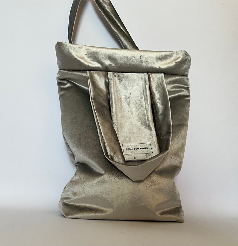 Velvet Silver Tote Bag image 3