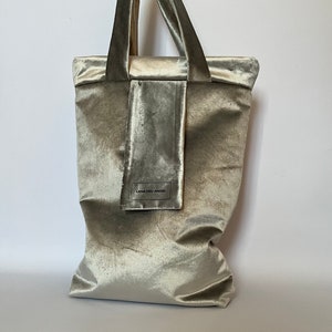 Velvet Silver Tote Bag image 4