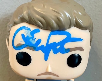 Chris Pratt Signed Auto Owen Grady Jurassic Park Funko Pop #1208 Global COA