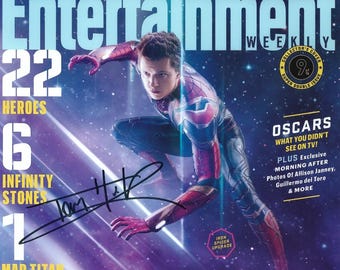 Tom Holland Spiderman Signed Authentic 8x10 Photo Global COA