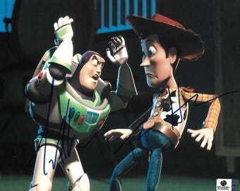 Tom Hanks & Tim Allen Toy Story 2 2x Signed Auto 8x10 Photo Global COA