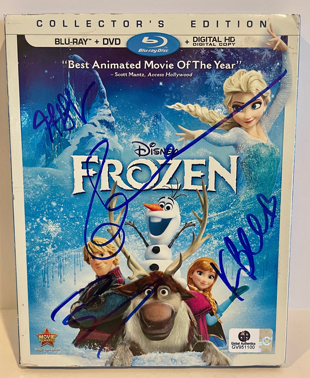 Buy Disney Frozen Complete Cast 4x Signed Auto Blue Ray Disc