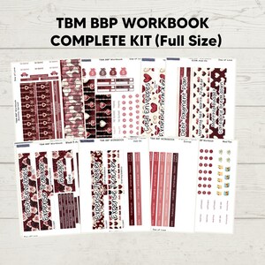 TBM BBP Workbook Full Size Monthly Sticker Kit, Day of Love - Etsy