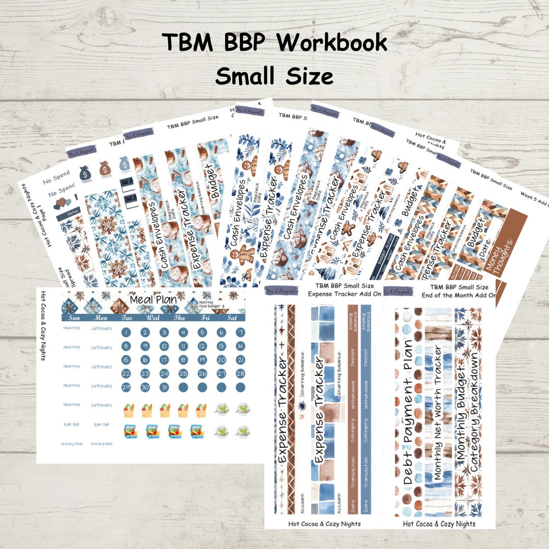 TBM BBP Workbook Small Size Monthly Sticker Kit, Hot Cocoa & Cozy ...
