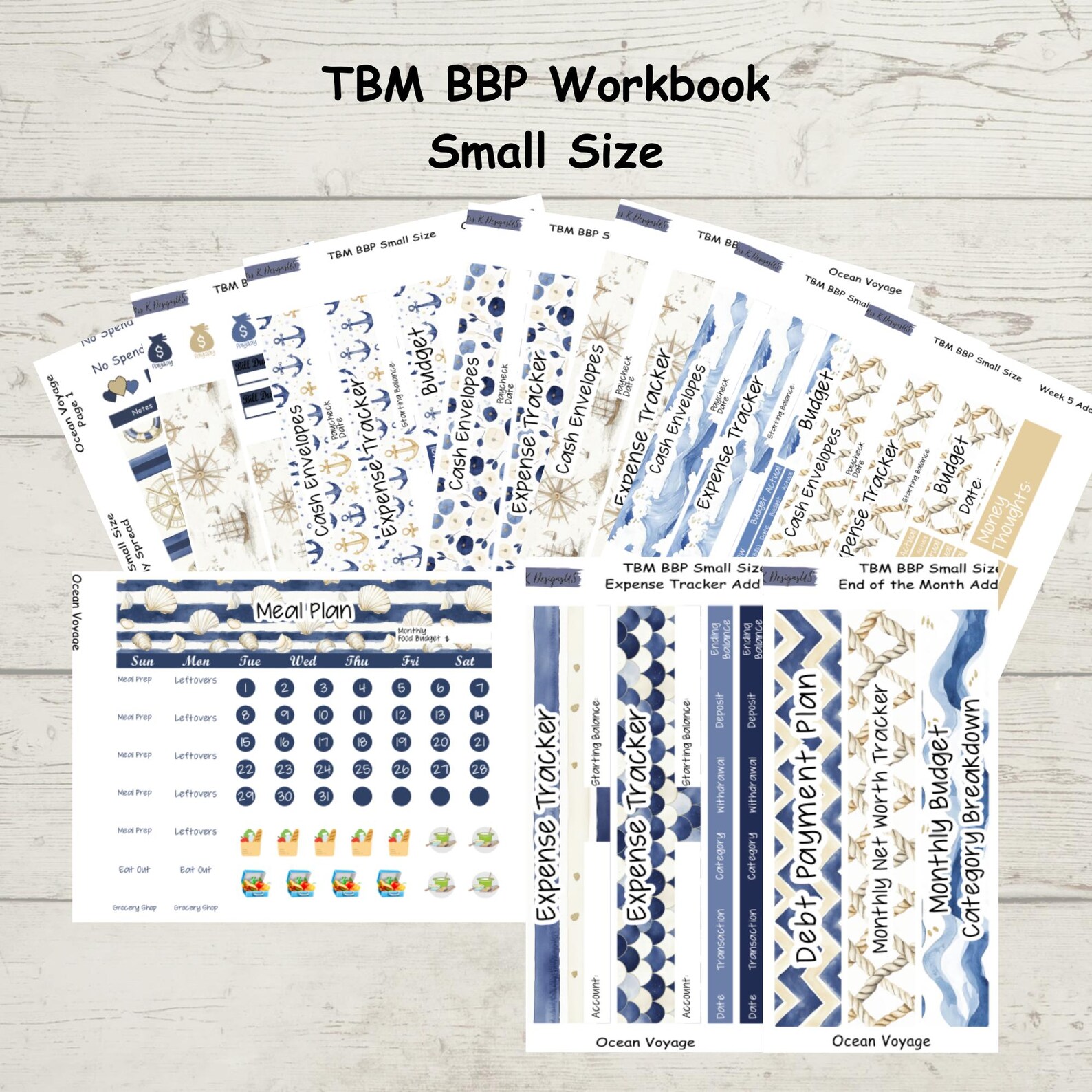 TBM BBP Workbook Small Size Monthly Sticker Kit, Ocean Voyage - Etsy