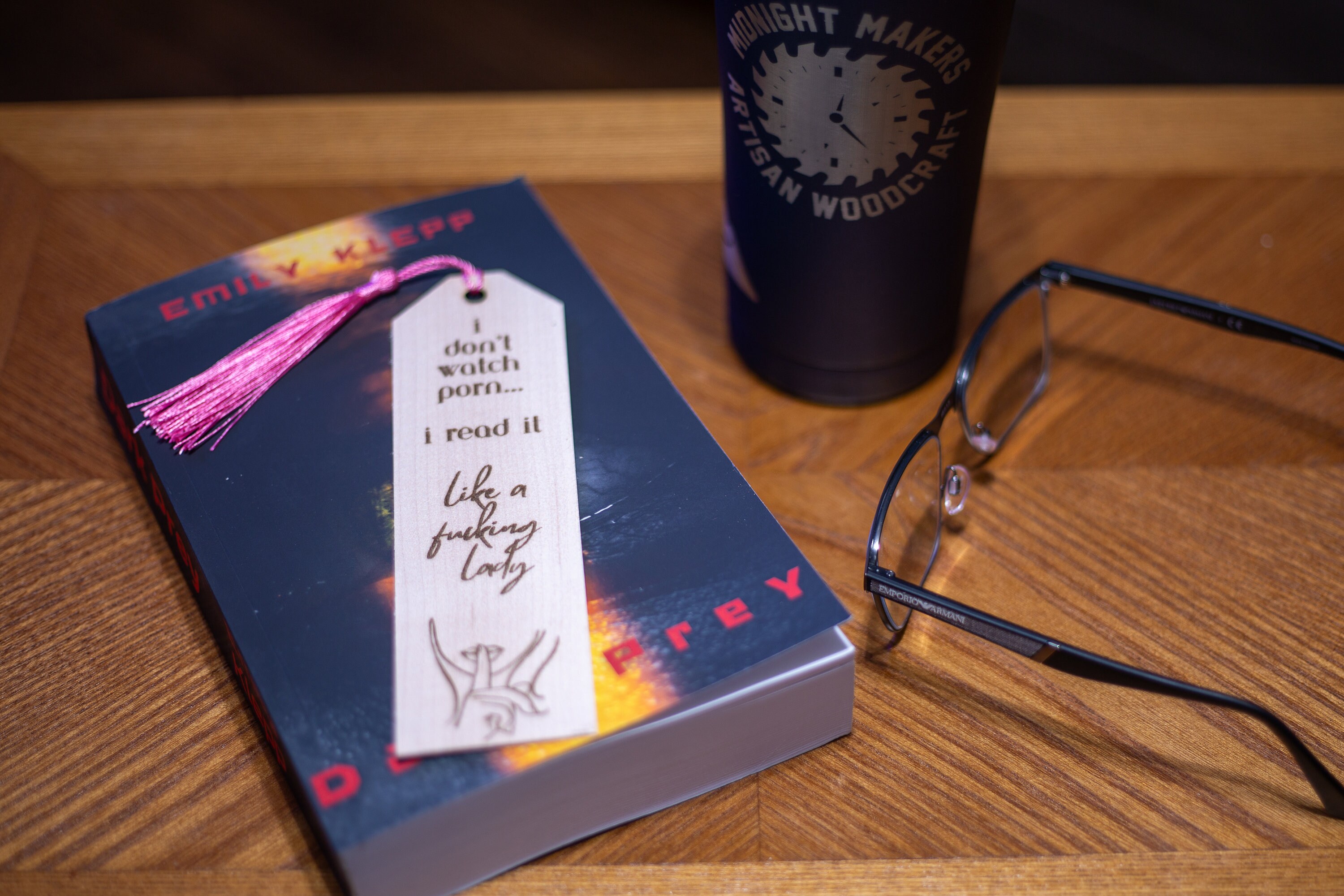 Handmade, Laser Engraved Wooden Bookmark, Smutty Book, PROFANE, Adult ...