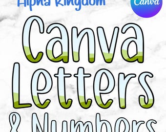 Canva Frame Letters and Numbers Template (Digital Download)