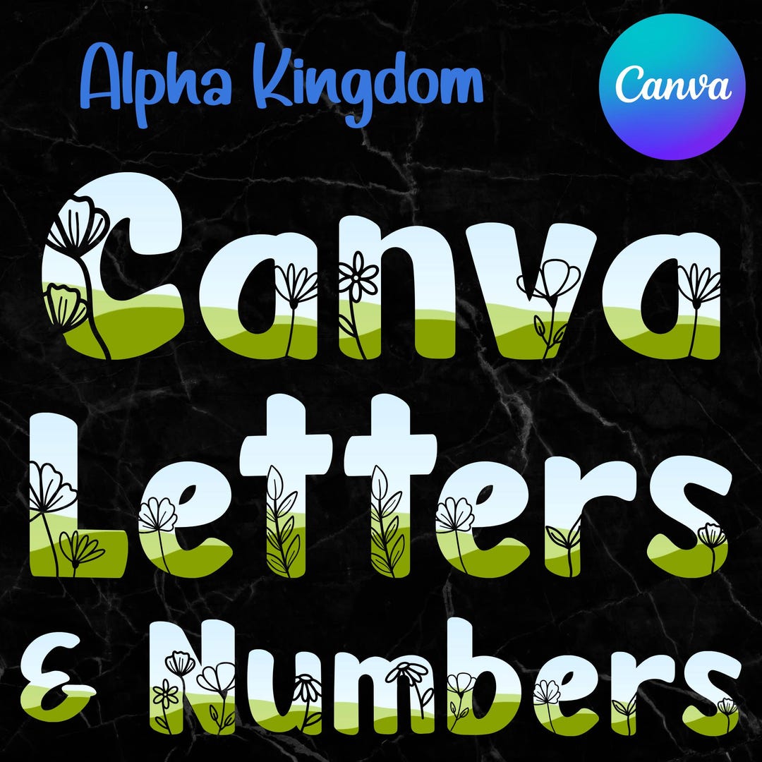 Canva Frame Letters, Drag and Drop Template, Garden Love Letters ...