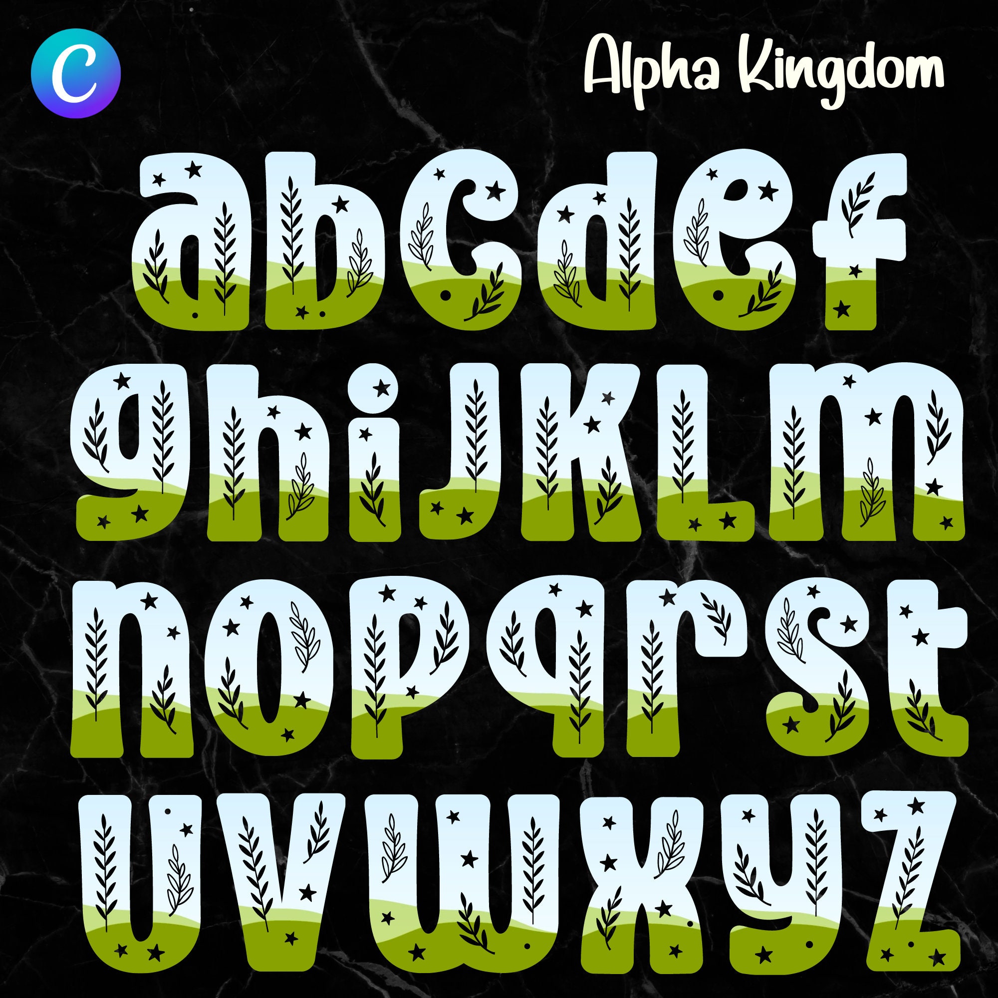 Canva Frame Letters and Numbers Template (digital Download) - Etsy ...
