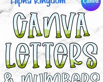 Canva Frame Letters, Numbers, Bonus Characters, Memory Loss, Drag and Drop Template (Digital Download)