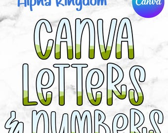 Canva Frame Letters, Drag and Drop Template, Girls Rock Letters, Alphabet A-Z, Numbers 0-9, Bonus Characters, Fill Your Own