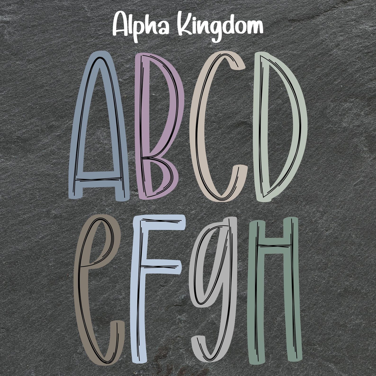 PNG Letters, Space Scribble Letters, 8 Different Colors, Neutral, Full ...