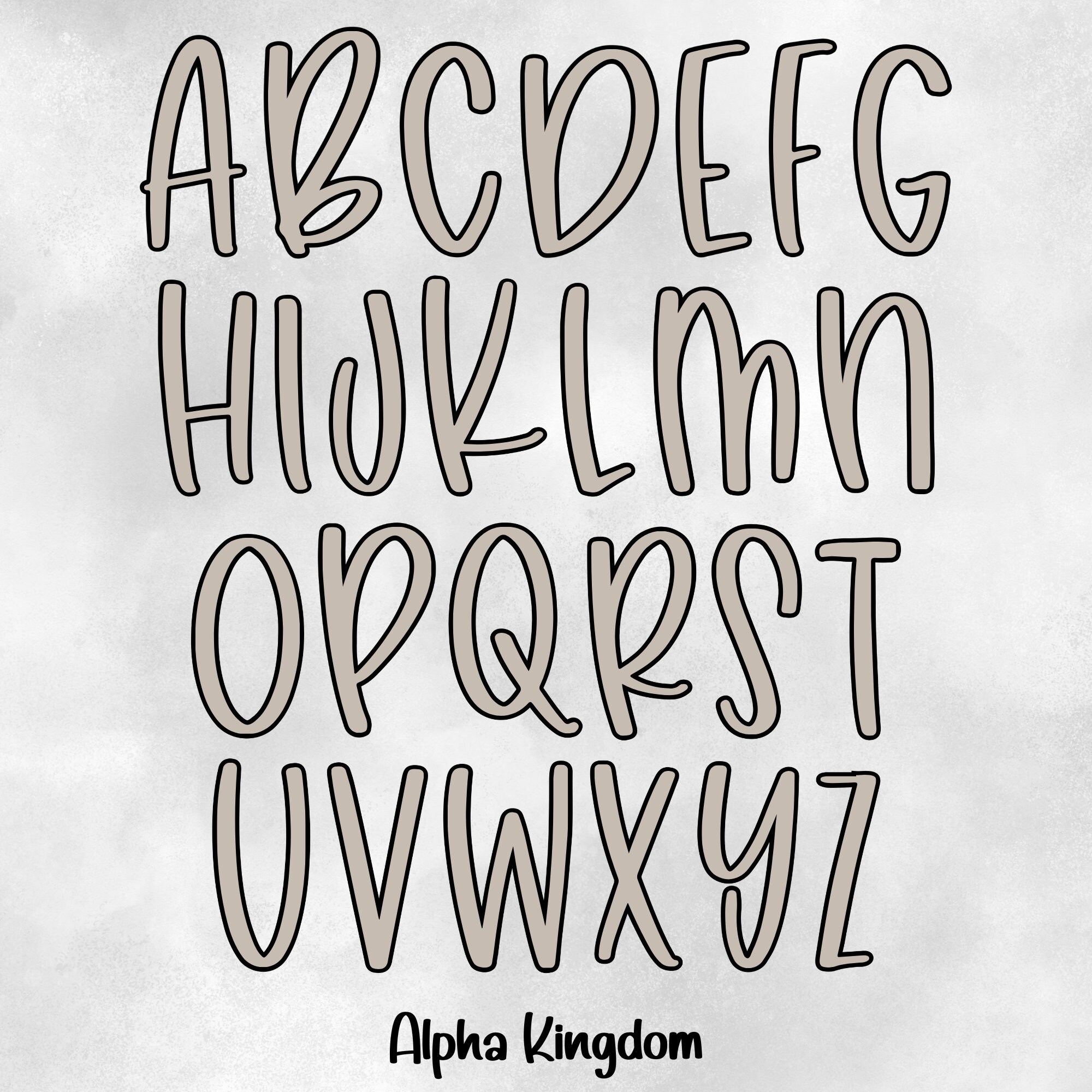 Doodle PNG Letters, Neutral Alphabet A-Z, Numbers 0-9 (digital Download ...