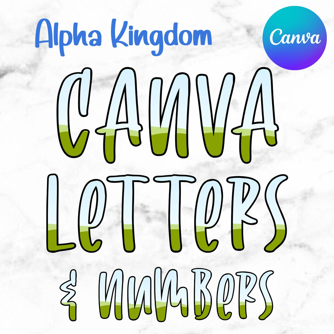 Canva Frame Letters & Numbers, Cool Mess Template (digital Download) - Etsy