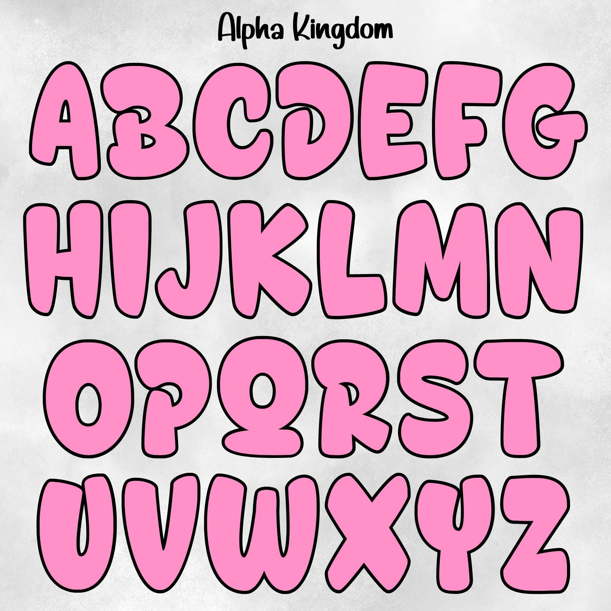 PNG Letters, Dear Darling, 5 Different Colors, Cool Mix, Uppercase A-Z ...