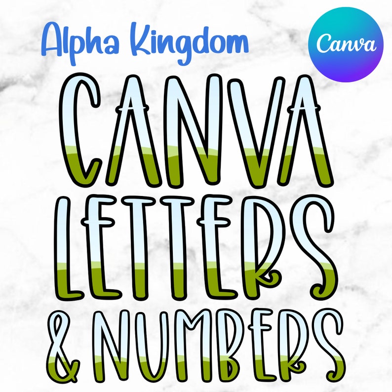 Canva Frame Letters, Numbers, and Bonus Characters (Digital Download) image 1