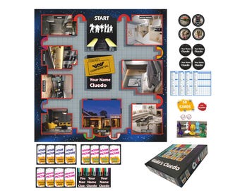 Custom Clue Board Game, Personalized Detective Mystery, Family Christmas Party Game