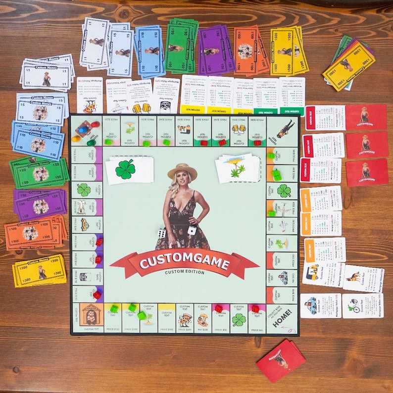 Custompoly Board Game, Personalized Game Board, Custom Game Board ...