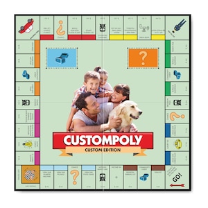 Custompoly Board Game-Board Game:  Customized Gift, Personalized Board Game, Mother's Day Gift, Personalized Gift, Valentine's Day