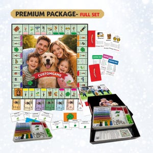 Custom Monopoly Game, Personalized Board Game, Custom Night Gift, Custom Board Game, Mother's Day Gift, Personalized Gift Premium (Full Set)