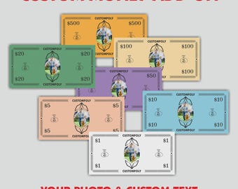 Custom Photo Play Money: Custom Monopoly Game Bills