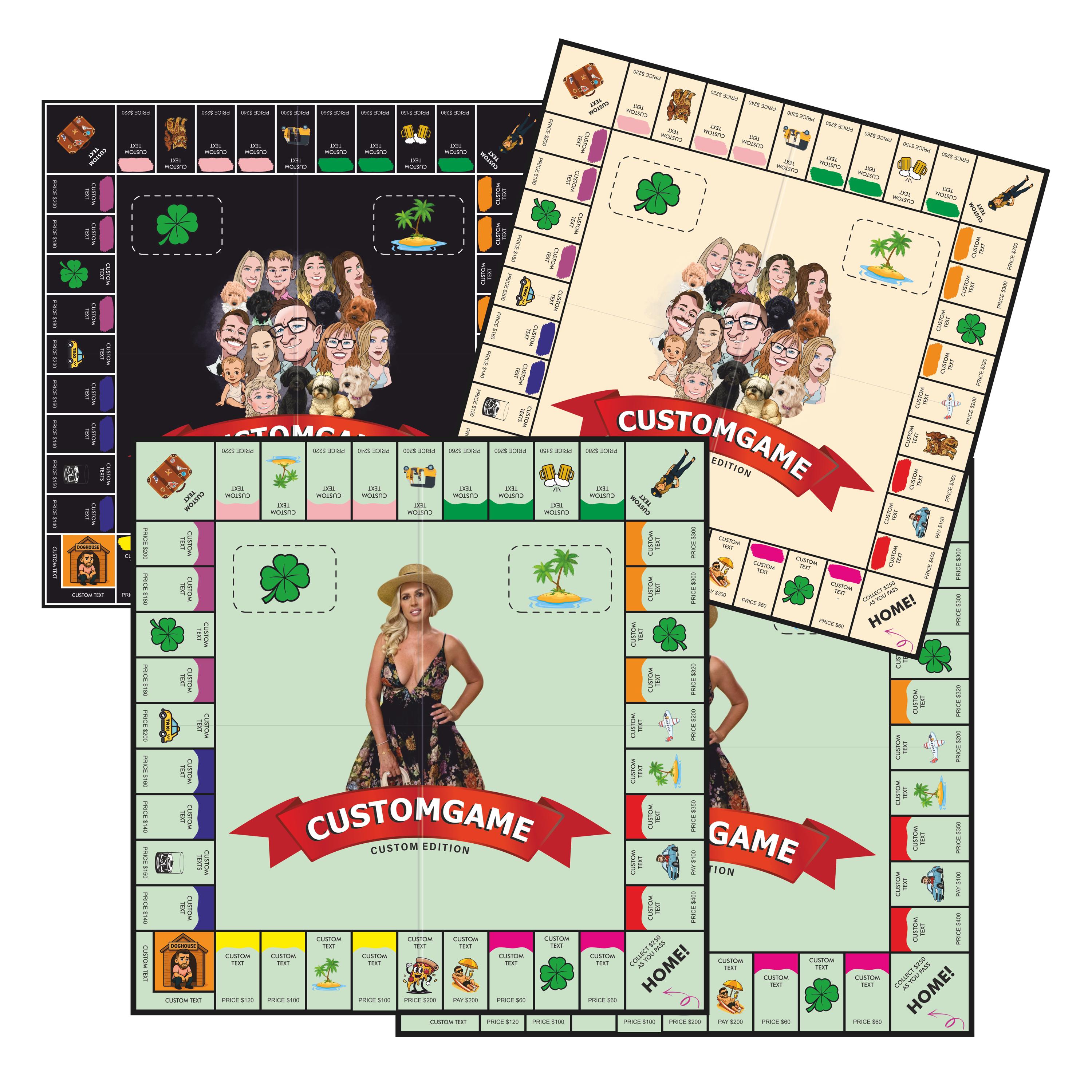 Custompoly Board Game, Personalized Game Board, Custom Game Board ...