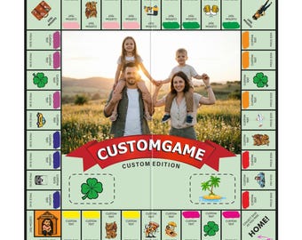 Custompoly Board Game, Personalized Game Board, Families Gift, Personalized Game, Unique Gift for Couples or Families, Custom Board Game
