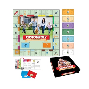 Custompoly Board Game - Complete Game:  Customized Gift, Personalized Board Game, Mother's Day Gift, Personalized Gift, Mother’s Day