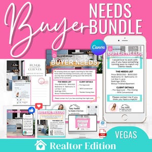 Paquete de notificación de necesidades del comprador / Canva / Moderno / Carta de granja / Agente del comprador / Listados de bolsillo / Agente inmobiliario / Bienes raíces / Oro rosa / Clientes potenciales