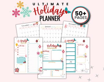 Christmas Planner: Holiday Shopping, Meal & Gift List (PDF Printable)