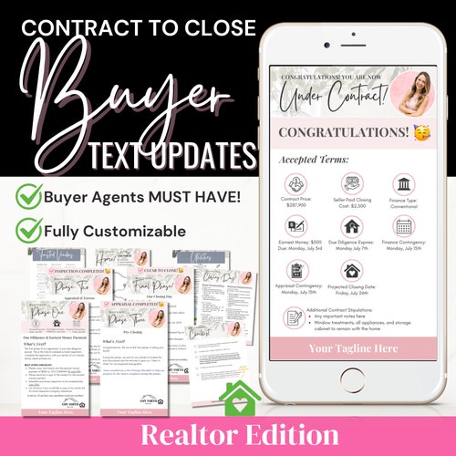 Mise à jour du texte de la chronologie du contrat de l'acheteur | Toile | Moderne | Liste de contrôle de clôture | Agent acheteur | Feuille de route de l'acheteur | Agent immobilier | Immobilier