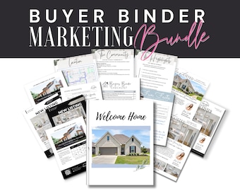 Listing Agent Buyer Binder Marketing Bundle | Utility List | Community Features | Real Estate Marketing | Home Highlights | Canva Templates