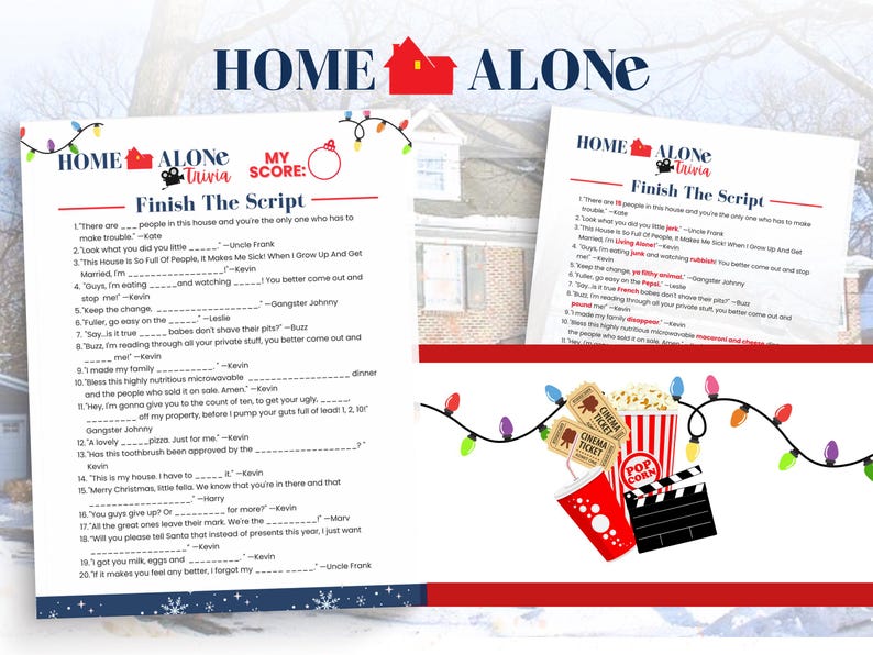 printable home alone game