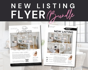 New Listing Marketing Flyer | Canva Templates | Real Estate Marketing | Lead Generating | Modern | Real Estate Agent | Just Listed Flyer