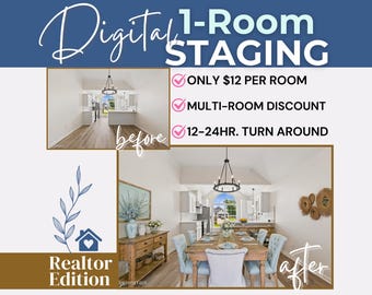 Digital Staging For Realtors | FAST Turn Around | Virtual Staging Vacant Rooms Homes | Increase Buyer Interest | Listing Agent Marketing 1RM