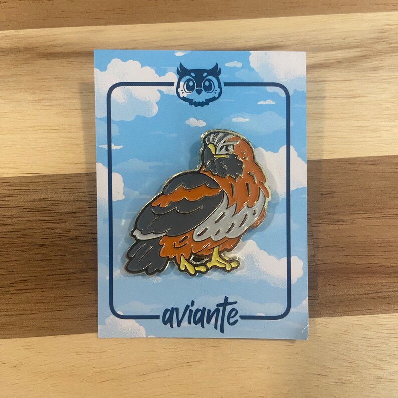 Hawk Logo Pin Red-tailed Hawk Enamel Pin Lapel Pin Bird Pin Cute Gold Plated Brooch ...